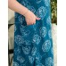 Платье Улани голубые розы